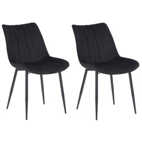 Lot de 2 chaises Rahden en velours