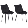 Lot de 2 chaises Rahden en velours