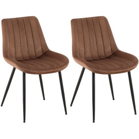 Lot de 2 chaises Rahden en velours