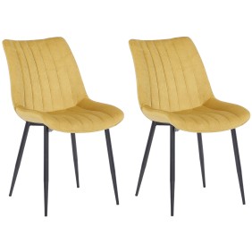 Lot de 2 chaises Rahden en velours