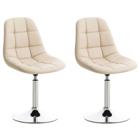 Lot de 2 chaises Emil en simili cuir