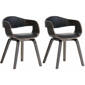 Lot de 2 chaises Kingston simili cuir