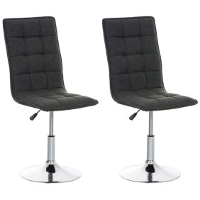 Lot de 2 chaises de salle à manger tissu Pékin