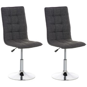 Lot de 2 chaises de salle à manger tissu Pékin