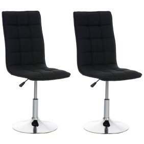 Lot de 2 chaises de salle à manger tissu Pékin