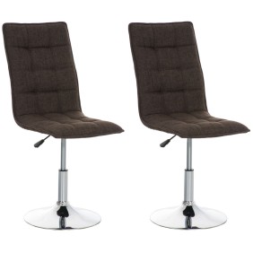 Lot de 2 chaises de salle à manger tissu Pékin