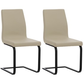 Lot de 2 chaises de salle à manger Belley en simili cuir