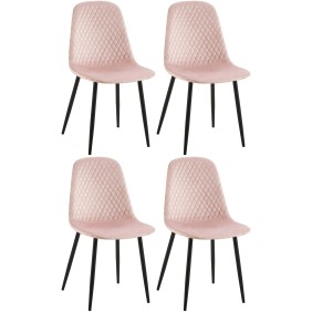 Suite de 4 chaises Giverny en velours