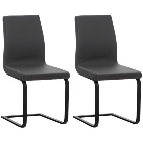 Lot de 2 chaises de salle à manger Belley en simili cuir