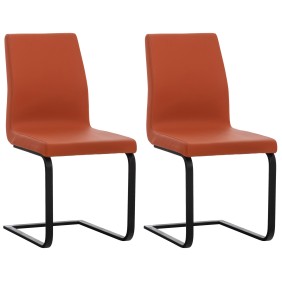 Lot de 2 chaises de salle à manger Belley en simili cuir