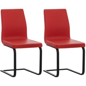 Lot de 2 chaises de salle à manger Belley en simili cuir