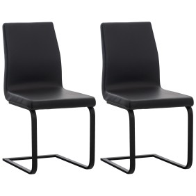 Lot de 2 chaises de salle à manger Belley en simili cuir