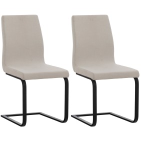 Lot de 2 chaises de salle à manger tissu Belley