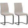 Lot de 2 chaises de salle à manger tissu Belley