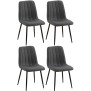 Lot de 4 chaises Dijon tissu