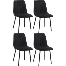 Lot de 4 chaises Dijon tissu