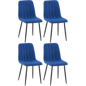 Lot de 4 chaises Dijon tissu