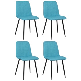 Lot de 4 chaises Dijon tissu