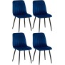 Suite de 4 chaises Dijon en velours