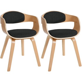 Lot de 2 chaises Kingston tissu