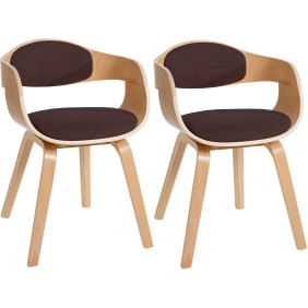 Lot de 2 chaises Kingston tissu