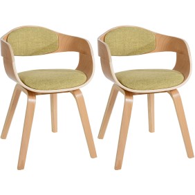 Lot de 2 chaises Kingston tissu