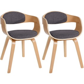 Lot de 2 chaises Kingston tissu