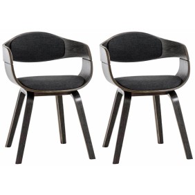 Lot de 2 chaises Kingston tissu