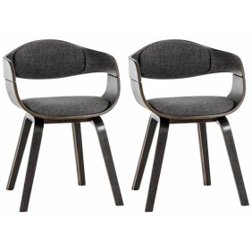 Lot de 2 chaises Kingston tissu