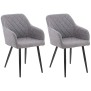 Lot de 2 chaises de salle à manger Shila tissu