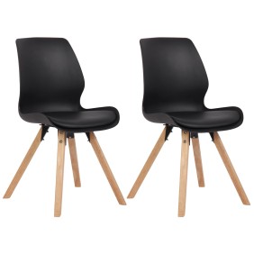 Lot de 2 chaises Luna en plastique