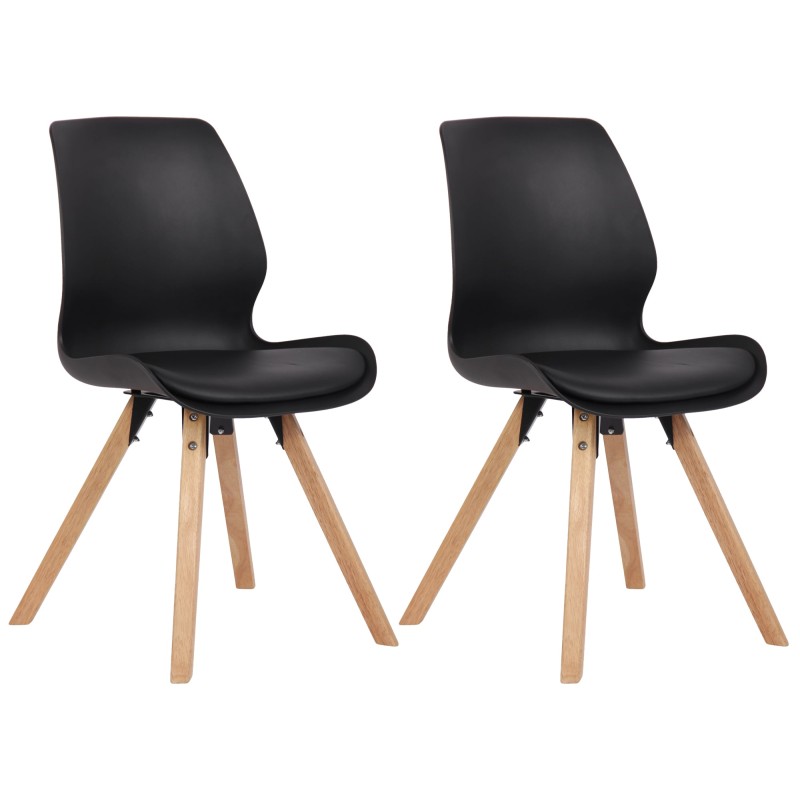 Lot de 2 chaises Luna en plastique