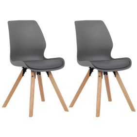 Lot de 2 chaises Luna en plastique