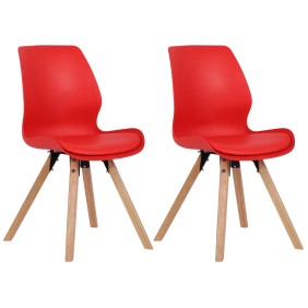 Lot de 2 chaises Luna en plastique