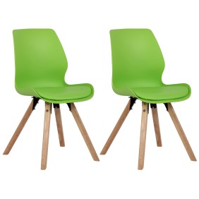 Lot de 2 chaises Luna en plastique