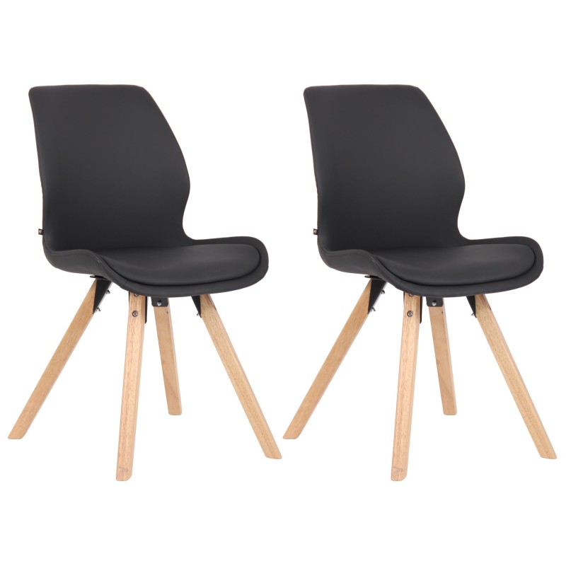 Lot de 2 chaises Luna simili cuir