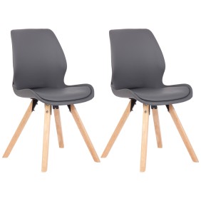 Lot de 2 chaises Luna simili cuir