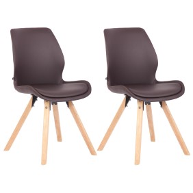 Lot de 2 chaises Luna simili cuir