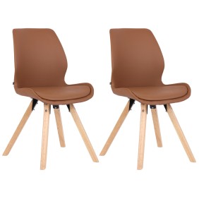 Lot de 2 chaises Luna simili cuir