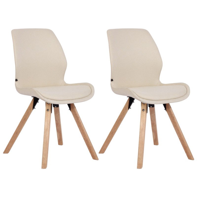 Lot de 2 chaises Luna en tissu