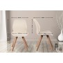 Lot de 2 chaises Luna en tissu