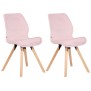 Lot de 2 chaises Luna velours