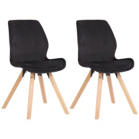 Lot de 2 chaises Luna velours