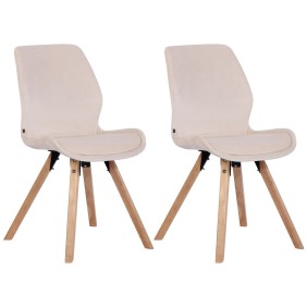 Lot de 2 chaises Luna velours