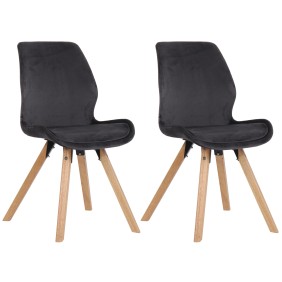 Lot de 2 chaises Luna velours