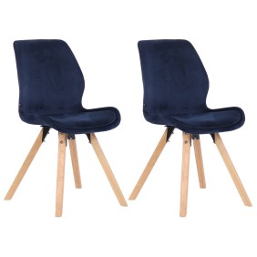 Lot de 2 chaises Luna velours