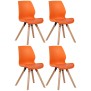 Lot de 4 chaises Luna en plastique