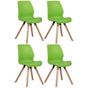 Lot de 4 chaises Luna en plastique