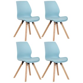 Lot de 4 chaises Luna en plastique