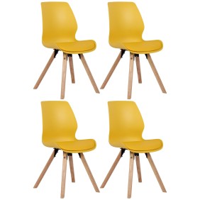 Lot de 4 chaises Luna en plastique